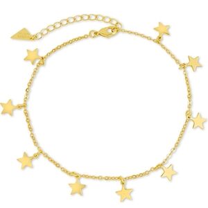 Gold Star Charm Anklet